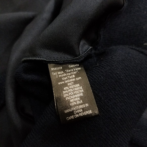 🍒NWOT🍒 TED BAKER CASHMERE BLEND SWEATER - Picture 6 of 14
